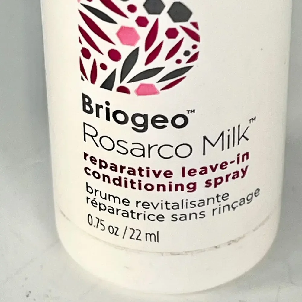 Briogeo Roscarco Milk Reparative Leave-in Hair Conditioning Travel .75 oz New